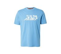 NAPAPIJRI T-Shirt 'S-LODESTAR' bleu clair / blanc, Taille M