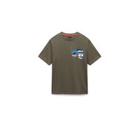 NAPAPIJRI T-Shirt 'S-Montepiana' bleu / olive / noir / blanc, Taille L