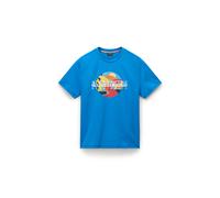 NAPAPIJRI T-Shirt 'S-Valdor' bleu / jaune / rouge carmin / blanc, Taille S