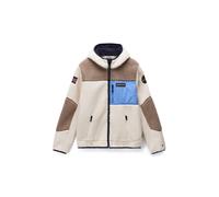 NAPAPIJRI Veste en polaire 'Yupik' bleu clair / noisette / blanc naturel, Taille L