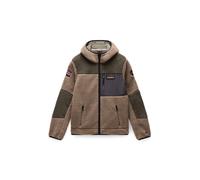 NAPAPIJRI Veste en polaire 'Yupik' marron / kaki / noir, Taille XL