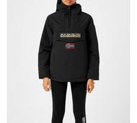 Napapijri Women's Rainforest Water Resistant Hooded Cropped Long Sleeve Rain Anorak Noir 14 (L) Female