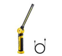 Napatyre Lampe de Travail, 4000mAh Baladeuse LED Rechargeable avec Base Magnétique, Rotation à 120° Lampe Atelier, 3 Modes Lampe de Poche pour Réparation Auto/Camping/Urgence (1 Pièce)