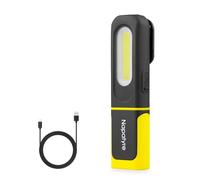 Napatyre Lampe de Travail, 800LM Baladeuse LED Lampe Atelier avec Rotation à 360 degrés, 3 Modes Lampe de Poche LED Rechargeable avec Base Magnétique pour Garage/Camping/Urgence (1 Pièce)