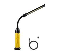 Napatyre Lampe de Travail LED Rechargeable, 1000 Lumens 2 Modes Baladeuse LED Lampe Atelier avec Bases Magnétiques, 360° Flexible Lampe de Poche pour Garage, Camping, d'urgence, etc