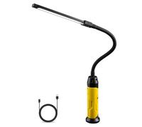 Napatyre Lampe de Travail LED Rechargeable, 1000 Lumens 3 Modes Baladeuse LED Lampe Atelier avec Base Magnétique, 360° Flexible Lampe de Poche pour Garage, Camping, d'urgence, etc