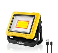 Napatyre Lampe de Travail LED Rechargeable, 2000LM Baladeuse LED avec Base Magnétique Rotative à 360°, 6 Modes, Lampe Mecanicien pour Auto, Atelier, Camping et Urgence (1 Pièces)