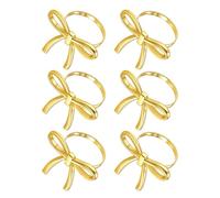 Napkin Rings - 2.28×1.97×1.50 inches Gold Napkin Rings, 6 Pieces Gold Metal Elegant, Napkinn Holder Ringss for Table Decor, Dining, Banquet, Party, Wedding, Christmas and Thanksgiving