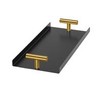 Napkin Tray For Bathroom, Guest Towel Tray | Steel Dispenser With Golden T-Handle | Towel Holders Dispensers Home For Kitchen Bar Party Table Vanity Outdoor Restaurant Dinner