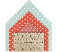 NAPKINO Lingettes à la cire d'abeille - Lot de 3 (S+M+L) - Rétro à pois
