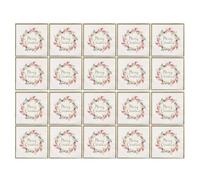Napkins en papier de Noël, avec couronne de baies joyeuses design, 20 pièces un paquet, serviettes de vacances, serviettes de main de Noël, absorbant, pour la salle de bain et la célébration