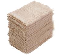 Napkins en tissu 50pcs, 12,6x12,6 pouces Coton Dîner en tissu, serviettes de dîner réutilisables faciles à nettoyer pour les mariages, les hôtels, les restaurants, les banquets et les cocktails