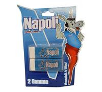 Naples Gomme à effacer, lot de 2, gadgets officiels pour l'école, passion éternelle