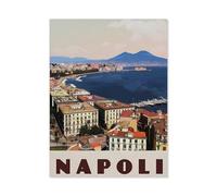 Naples Italie, Affiche de Voyage Vintage，Puzzle Jouets 1000 Pièces Puzzles Puzzle Créatif Jouets Éducatifs Adultes pour Enfants Jeu De Puzzle Adulto（38x26cm）-AK19