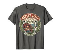 Naples Italie - Capitale de la Pizza - Logo Grunge Vintage T-Shirt