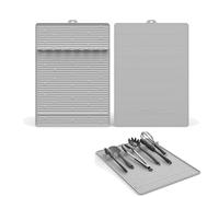 Napoleon Accessoires de barbecue en silicone - Brûleur latéral - Accessoires de barbecue - Support d'ustensiles - Tapis de spatule pour cuisine, cuisinière, barbecue, plans de travail (gris)