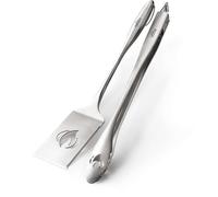 Napoleon Accessory 70033 Pro Lot de 2 Outils en Acier Inoxydable pour Barbecue en Fonte d'acier Inoxydable avec poignées ergonomiques, Boucles de Suspension, Pince, spatule Multifonction