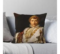 Napoleon Bonaparte Taie d'oreiller carrée en polyester et lin velours imprimé fermeture éclair Decor taie d'oreiller maison housse de coussin