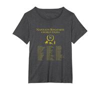 Napoleon Bonaparte World Tour - Military History Designs T-Shirt, Femme Grandes Tailles, Chiné Foncé, 2X