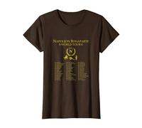 Napoleon Bonaparte World Tour - Military History Designs T-Shirt, Femme, Marron, XL