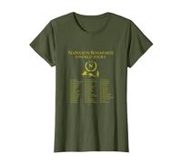 Napoleon Bonaparte World Tour - Military History Designs T-Shirt, Femme, Olive, XL