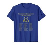 Napoleon Bonaparte World Tour - Military History Designs T-Shirt, Homme, Bleu Royal, XL