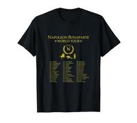 Napoleon Bonaparte World Tour - Military History Designs T-Shirt, Homme, Noir, 3XL