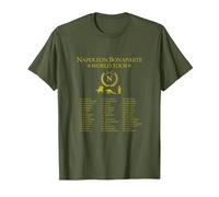 Napoleon Bonaparte World Tour - Military History Designs T-Shirt, Homme, Olive, XXL