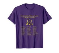 Napoleon Bonaparte World Tour - Military History Designs T-Shirt, Homme, Violet, 3XL
