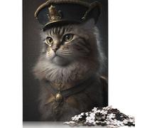 Napoleon Dress Cat Puzzle 1000 Pieces Cadeau Unique Jeu Éducatif Challenge Toy À De Qualité Supérieure Peinture Art pour Adultes Enfants 1000pcs (38x26cm)