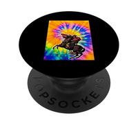 Napoléon emblématique traversant Les Alpes avec Fond tie Dye PopSockets PopGrip Adhésif