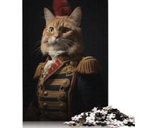 Napoleon Orange Tabby Cat Puzzles 1000 Pieces Cadeau Unique Jeu Éducatif Défi Jouet À De Qualité Supérieure Peinture Art pour Adultes Et Enfants À Partir De 12 Ans 1000pcs (38x26cm)