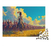 Napoléon Puzzle De 1000 Pièces pour Adultes Bataille épique pour L'accrocher Une Fois L'assemblage Terminé Puzzle Pixel Art Puzzle De Qualité Supérieure Cadeau Unique 1000pcs (75x50cm)