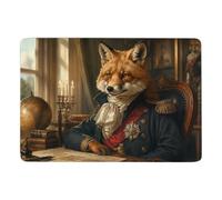 Napoleon Red Fox Portrait Tapis 150 X 100 Cm, Doux Antidérapant Pour Salon | Tapis intérieur doux comme cadeau du Nouvel An, avec impression par transfert thermique; près du lit ou du canapé