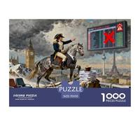 Napoléon traversant Les Alpes Le Commuté Puzzle en Bois Imperméable DIY Puzzles De 1000 Pièces pour Adultes Amusant Jeux Éducatifs