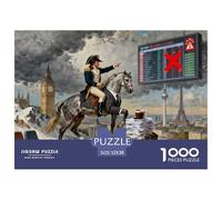 Napoléon traversant Les Alpes Le Commuté Puzzle en Bois Imperméable DIY Puzzles De 1000 Pièces pour Adultes Défi Et Casse-tête De Décoration pour La Maison