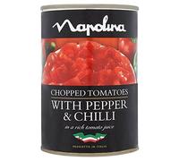 Napolina tomates hachées avec Chilli Peppers et en jus de tomate (400g) - Paquet de 2