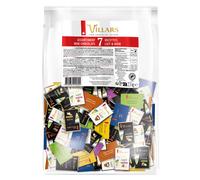Napolitains Villars pur chocolat Suisse - Assortiment de 425 mini chocolat Noir et Lait 7 recettes - 2,5 Kg