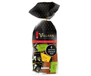 Napolitains Villars pur chocolat Suisse - Assortiment de mini chocolat Noir 4 recettes - 500 gr