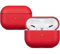 [Nappa Series] Coque AirPods Pro - Étui en Cuir pour AirPods Pro - Fabriqué à la Main avec du véritable Cuir - Housse AirPods Pro Cuir - Cover Protection AirPods Pro - Rouge Case