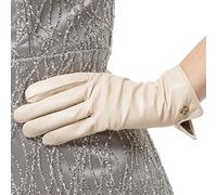 Nappaglo des gants en cuir d'agneau italien hiver chaud simple garniture de longue toison gants