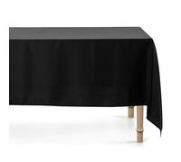 Nappe 180 x 300 cm - Tissu 100 % polyester - Grande nappe rectangulaire pour anniversaire, fête, Nouvel An, Halloween, deuil, fête - Fond photo et nappe en tissu - Noir mat