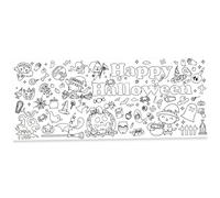 Nappe à colorier, 30 x 72 Pouces, Affiche à colorier sur Le thème d'halloween Faire soi-même pour la Maison, l'école, Les fêtes d'halloween, Les Affiches pour Les Enfants