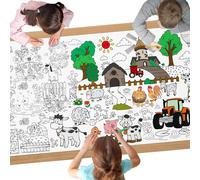 Nappe À Colorier Pour Enfants¿180 * 76cm Ranch Papier Dessin Pour Enfant Diy Géant Coloriage Affiche Jeux D'anniversaire, Activités Pour Enfants