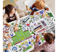 Nappe À Colorier Pour Enfants¿180 * 90cm École Papier Dessin Pour Enfant Diy Géant Coloriage Affiche Jeux D'anniversaire, Activités Pour Enfants