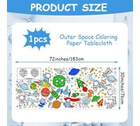 Nappe À Colorier Pour Enfants¿180 * 90cm Espace Papier Dessin Pour Enfant Diy Géant Coloriage Affiche Jeux D'anniversaire, Activités Pour Enfants
