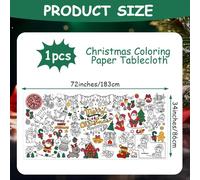 Nappe À Colorier Pour Enfants¿180 * 90cm Gâteau D'anniversaire Papier Dessin Pour Enfant Diy Géant Coloriage Affiche Jeux D'anniversaire, Activités Pour Enfants