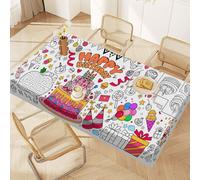 Nappe À Colorier Pour Enfants¿180 * 90cm Noël Papier Dessin Pour Enfant Diy Géant Coloriage Affiche Jeux D'anniversaire, Activités Pour Enfants