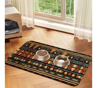 Nappe absorbante africaine classique pour animaux de compagnie, tapis spécial pour gamelles pour animaux de compagnie, enroulable pour le rangement, idéal pour les gamelles d'animaux de compagnie