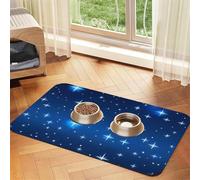 Nappe absorbante en cuir avec motif étoiles bleues pour animaux de compagnie pour chiens ou chats